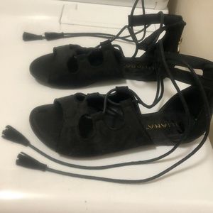 Women's Black Sandals, 6.5